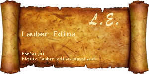 Lauber Edina névjegykártya